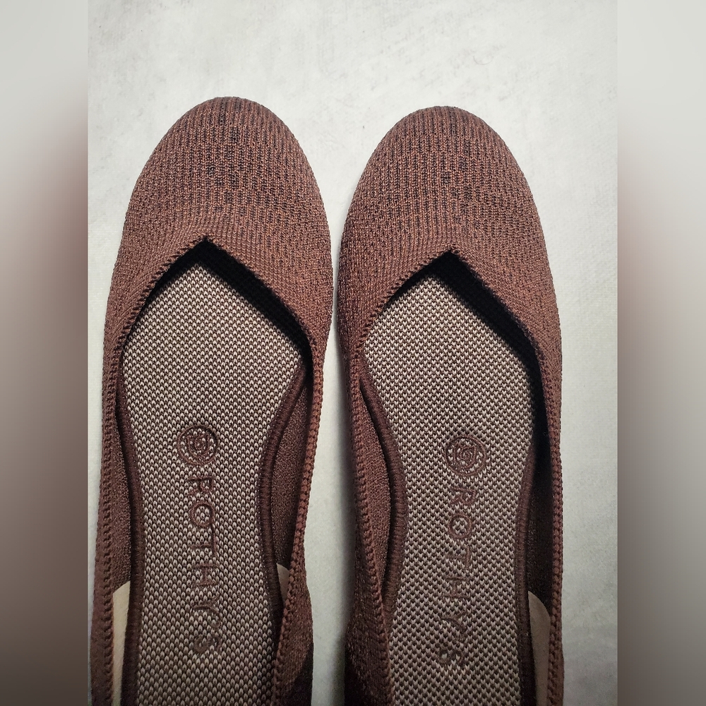 Rothy’s The Flat Women's Truffle Python Round Toe… - image 5